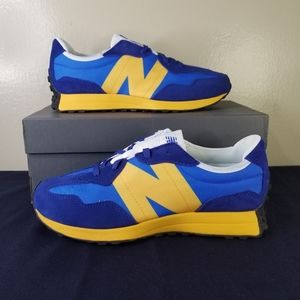 NIB-LIMITED-New Balance 327 Aspen Blue Yellow YS327CLB Trainers-Women's 8.5